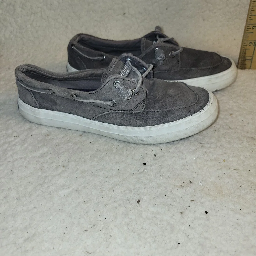 Sperry Top-Sider Gray‎ Crest Boat Canvas Deck Shoes  Womens Size 7.5